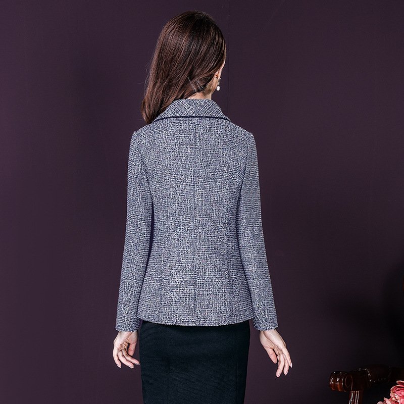 Spring Coat Single-Breasted Long-Sleeved Tweed Young Short Suit C105 - Image 4